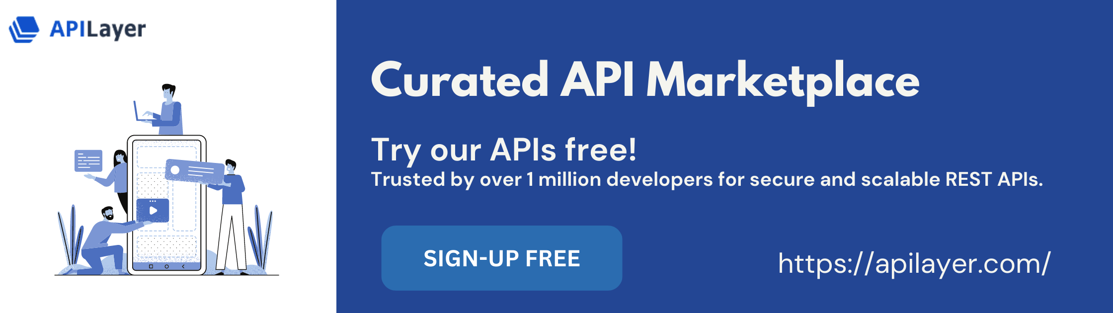 APILayer CTA Banner - Sign-Up Free for API Marketplace