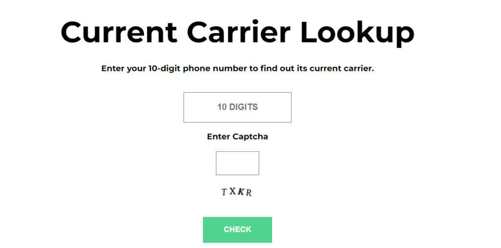 current carrier lookup api for phone number varification